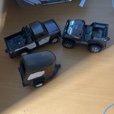 3 XVintage BUDDY L CORP Vehicles JEEP, HORSE BOX and PICK-UP TRUCK Car 80’s Toys