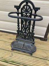 Vintage Cast Iron Umbrella/Walking Stick Stand With Removable Drip Tray
