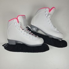 Riedell Sparkle Ice Skates UK 3 White Pink Womens Kids