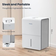 10% OFF Newentor Dehumidifier, 25L/24h Dehumidifiers for Home, Dehumidifier