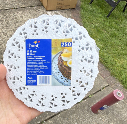 Duni white paper round - duni, doily