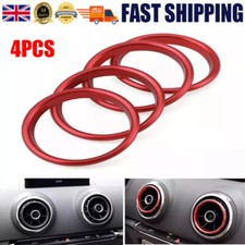 4x For Audi Red Air Vent Rings