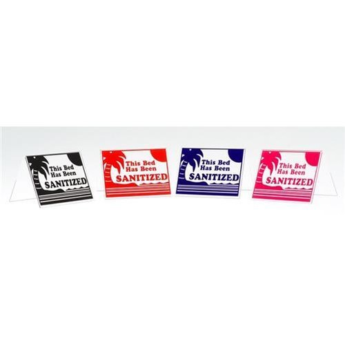 Acrylic sunbed sanitized signs - sanitized,