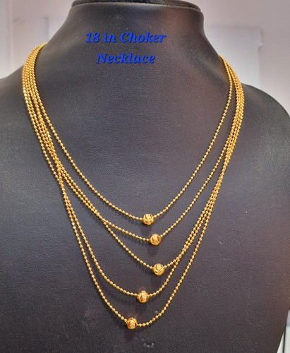 Gold chain choker - chain, 22ct