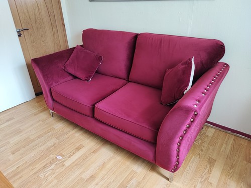 Sofa seater burgundy wine - 3,