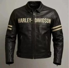 Mens Harley Black Leather