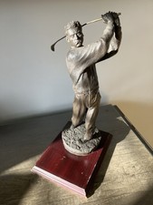 A Bronze Golfer Signed David