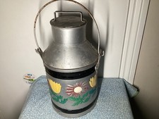 Vintage.  Milk Cream Can Pail  With Lid And Handle 