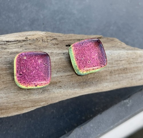 Sterling silver dichroic glass - sterling,