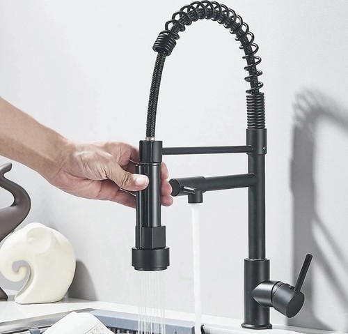 Matt black monobloc kitchen - matt,