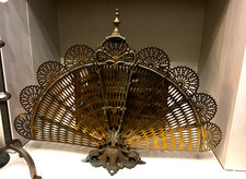 Antique Folding Peacock Fire