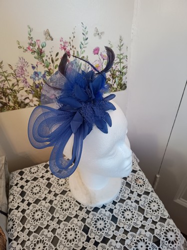 Elegant large blue - elegant, fascinator