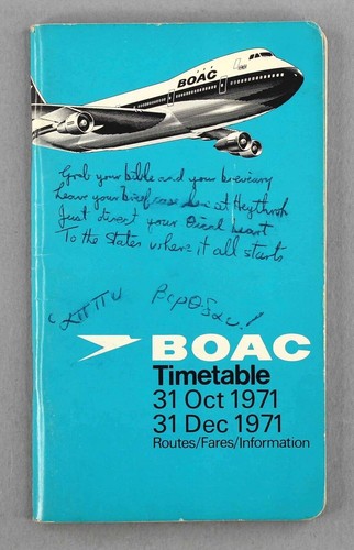 Boac airline timetable october - boac,