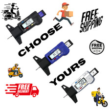 Digital Tyre Depth Gauge Tread Checker LCD Mini Tool For Motorbike Car Van HGv