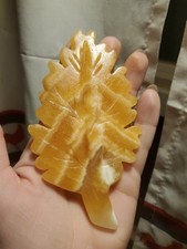 Carved Yellow Banded Calcite