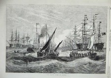 Old Antique Print 1855 Fine