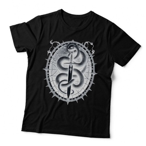 Dark goth coiled snake and - dark,
