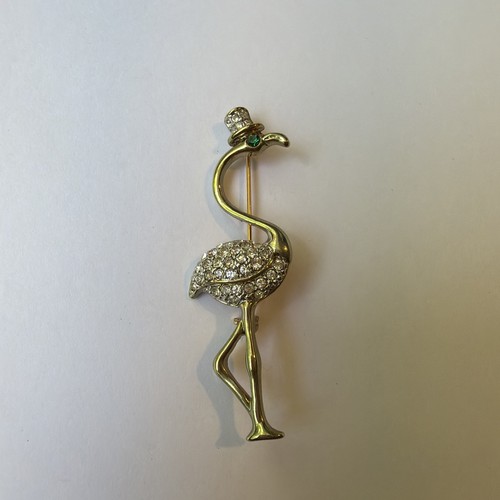 Fancy flamingo brooch - flamingo,