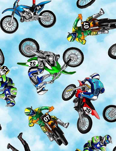 Dirt bike fabric - bty,,