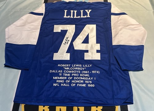 Bob lilly signed custom - signed, jersey