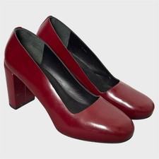 Cos Burgundy Red Leather Court