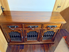 Large Sheesham Solid Wood with Iron work detailing Sideboard