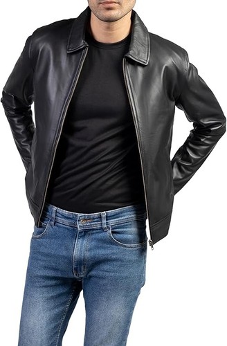 Premium leather jacket men - jacket,