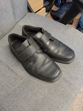Hotter black leather easy close shoes size 9/43
