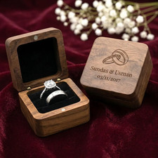 Personalized wooden ring box - personalized,