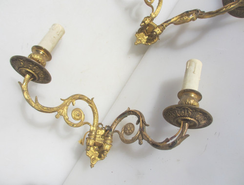 Victorian brass wall lights - victorian,