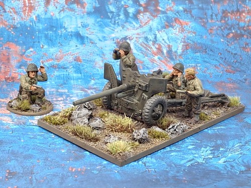 Painted army 57mm anti tank - painted, us