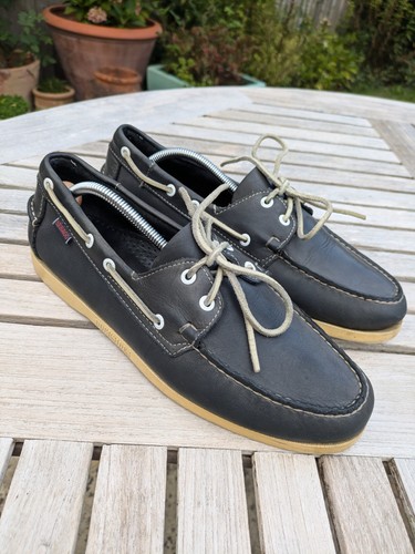 Sebago men blue leather - leather, boat