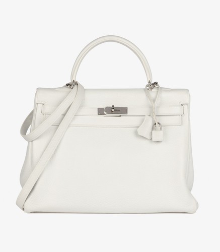 Hermès white clemence - clemence, leather