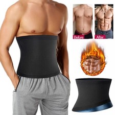 Men's Weight Loss Waist Trainer Slimming Sweat Body Shaper Sauna Belt Fat Burner