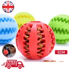 Dog Treat Ball Interactive Chew Resist Toys Feeder Teeth Clean Food Dispenser #