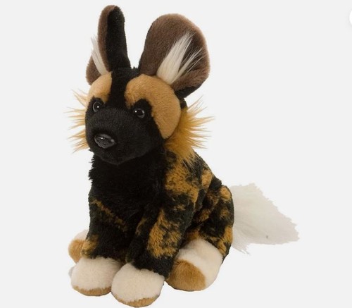 African wild dog plush soft
