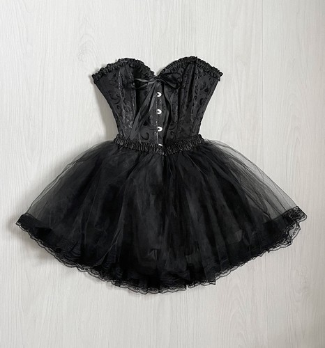 Black mesh layered lace trim - layered,