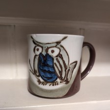 Vintage Hand Decorated OWL Mug