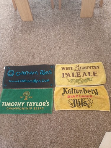 Four clean bar towels - four,