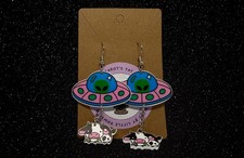 Novelty costume jewellery - cow being abducted by a UFO