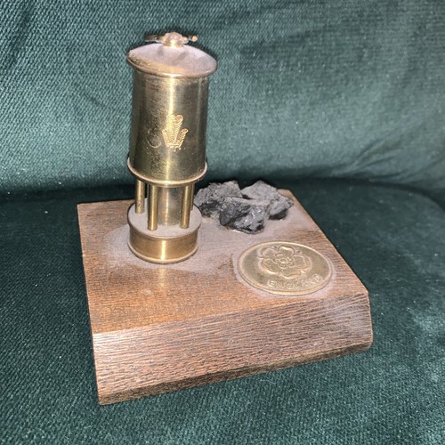 Vintage miniature brass miners - brass,