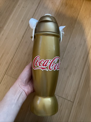 Golden drinking plastic bottle - golden,