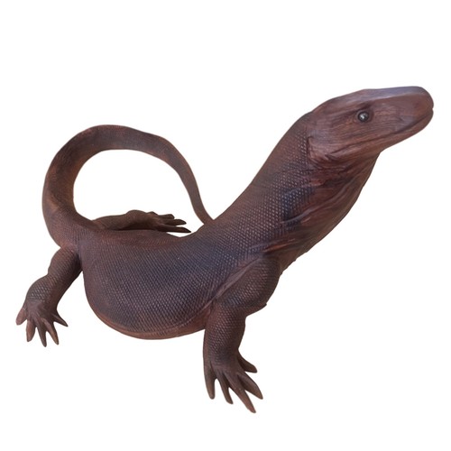 Carved wood komodo - carved,