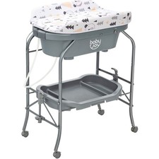 2-in-1 Baby Change Table w/Bathtub Folding Diaper Changing Station Baby Nursery