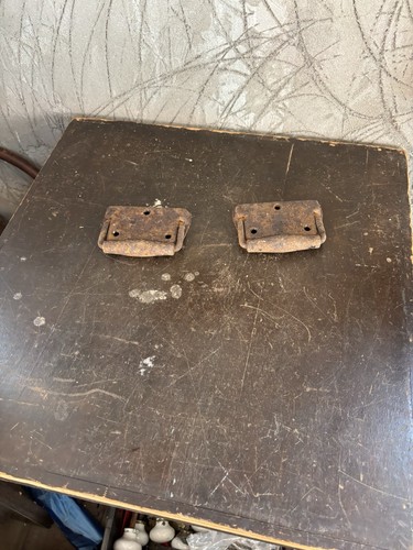 Pair antique trunk handles - of,