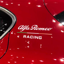 Alfa Romeo Racing Stickers (Black OR White) for Window/Side Panel/Grill/Door