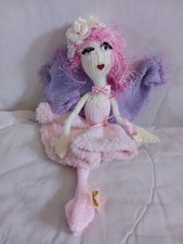 Hand knitted fairy doll - fairy,