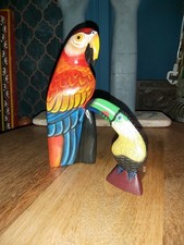 SET OF TWO HAND CARVED PAINTED