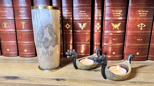 Viking hand carved horn - horn, cup