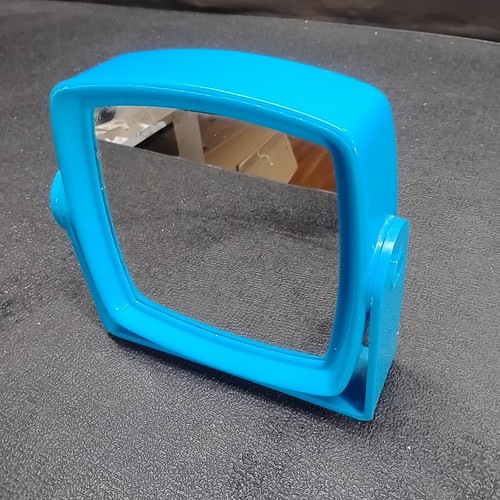 Vintage blue plastic 7 - blue, 7"